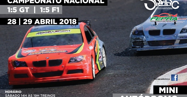 1ª Prova Campeonato Nacional 1:5 Pista e Troféu F1 - Informações